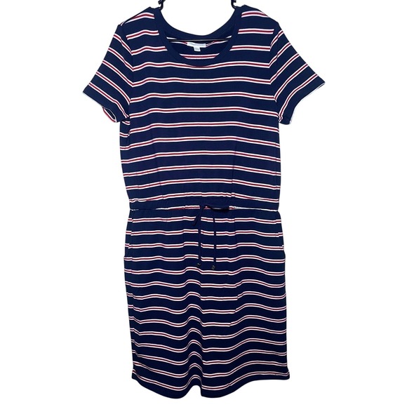 Charter Club Dresses & Skirts - NWOT. Charter Club Womens‎ Medium Striped Dress Drawstring Waist Pockets